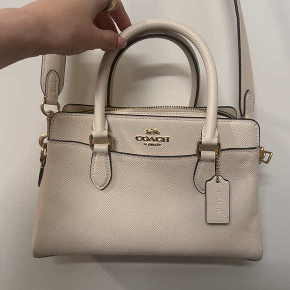 Coach Darcie Cream Leather Bag - Picture 2 of 10